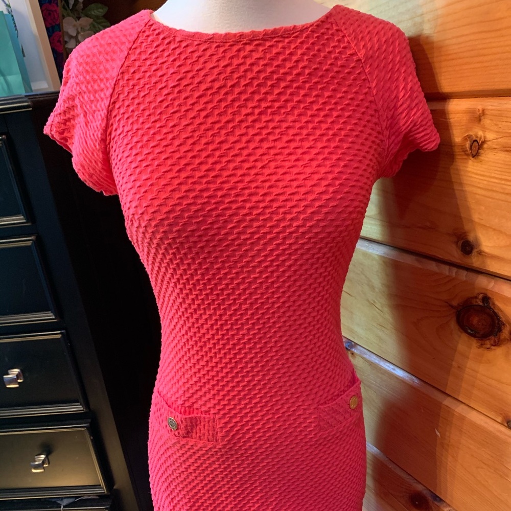 Lilly Pulitzer hot pink knit dress